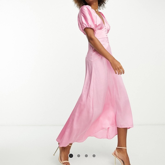 Dresses & Skirts - Elegant Pink Satin Dress brand new